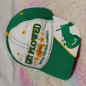 RARE! GET PLOWED Farmyard Brewing Company Velcro Back Vintage Hat Unsiex